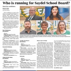 Who is running for Saydel School Board