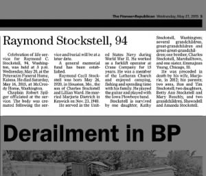 Obituary for Raymond Cecil Stockstell